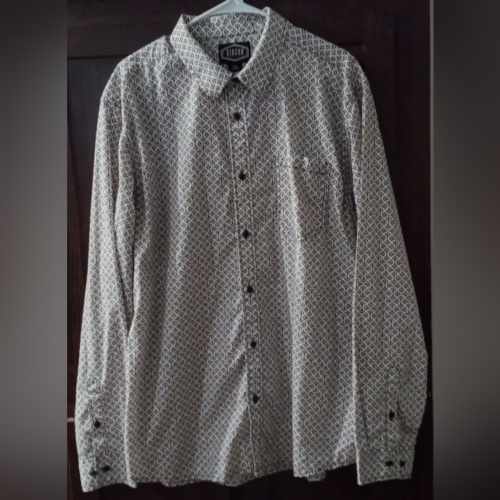 Gibson Men's RR Medallion Print Long Sleeve Western Button Up, XXL, Worn Once!‎